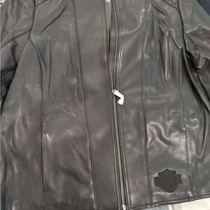 Harley-Davidson Black Leather Bomber Jacket